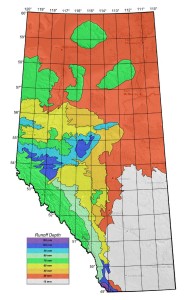Alberta Transportation Runoff Depth Map