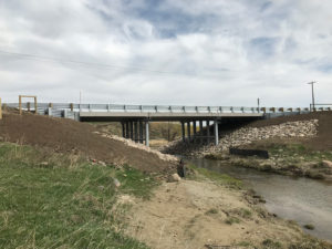 Bridge replacement, BF 70752, pothole creek in Cardston County