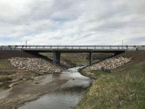 Cardston County bridge replacement on Pothole Creek